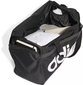 Adidas Essentials Linear Duffelbag M black/white – Adidas Essentials Linear Duffelbag M black/white: Ihr perfekter Begleiter