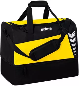 Erima Six Wings Sports Bag with Bottom Compartment S yellow/black