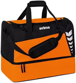 Erima Six Wings Sports Bag with Bottom Compartment S orange/black