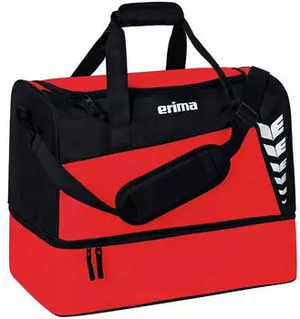 Erima Six Wings Sports Bag with Bottom Compartment M red/black