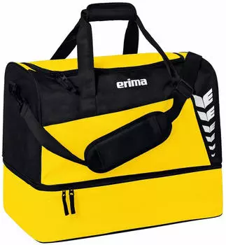 Erima Six Wings Sports Bag with Bottom Compartment L yellow/black