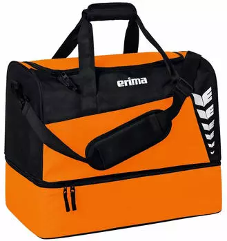 Erima Six Wings Sports Bag with Bottom Compartment L orange/black