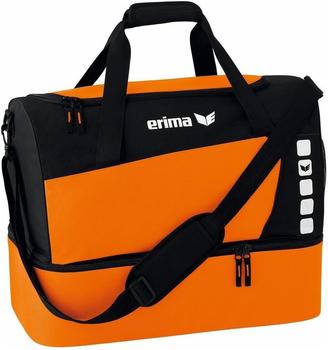 Erima Club 5 Sporttasche mit Bodenfach S orange/schwarz
