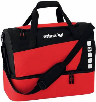 Erima Club 5 Sporttasche mit Bodenfach L rot/schwarz
