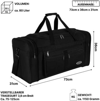 EAAKIE Sports Bag 73 cm (2002-75) black