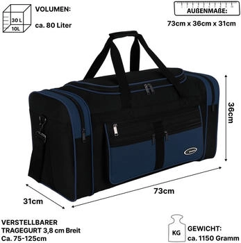 EAAKIE Sports Bag 73 cm (2002-75) blue