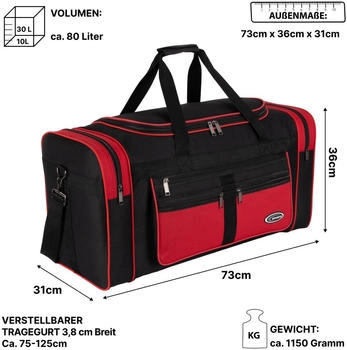 EAAKIE Sports Bag 73 cm (2002-75) red