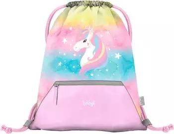 Baagl Turnbeutel mit Tasche rainbow unicorn