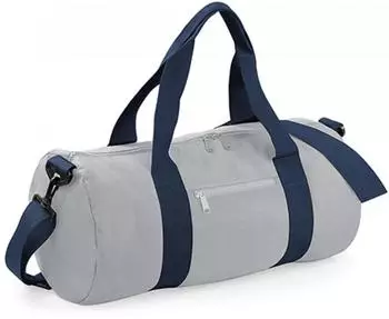 Bagbase Original Barrel Bag hellgrau/french navy (BG140LGFN)