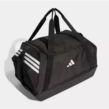 Adidas Tiro Duffle Bag M schwarz/weiß, mit Bodenfach (JY7943)