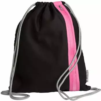 PAGNA Turnbeutel Go schwarz/dunkelrosa, 46x36cm (99522-34)