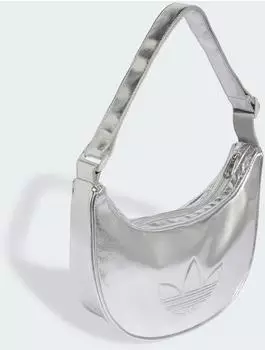 Adidas Adicolor Halbmond-Schultertasche Metallic-PU, silber (KR1562)