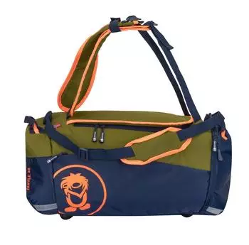 Trollkids Kids Duffle Bag 35l, spruce green/navy/vivid orange (496-354-000)