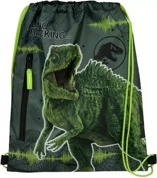 Undercover Jurassic World Schuhbeutel, Kunststoff, gr&uuml;n, 32x41cm (2760513)