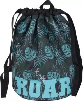 Stylex Sportbeutel Dino-Design, schwarz/grün/silber, 36x24x16cm (47072)