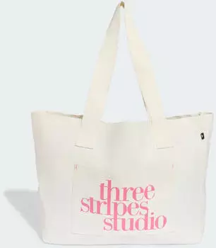 Adidas 3-Streifen Studio Canvas-Tragetasche, wei&szlig;/pink (KX7876)
