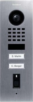 DoorBird D1102FV Fingerprint 50 IP Video-Türstation 2 Ruftasten Edelstahl V4A (423872301)