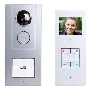M-E Modern Electronics Vistus VD ALU 6310 S Video-Türsprechanlage Set für 1-Familienhaus silber (41180)