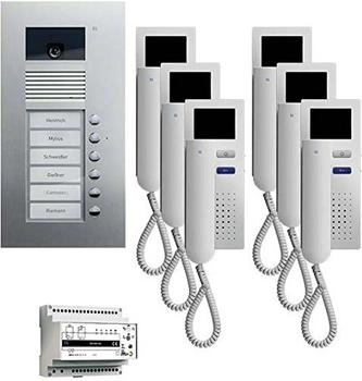 TCS Video-T&uuml;rsprechanlage f&uuml;r 6 Wohneinheiten mit Au&szlig;enstation AVU (PVU1660-0010)