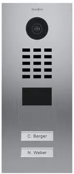 DoorBird IP Video Türstation D2102V Edelstahl V4A gebürstet 2 Ruftasten (423870673)