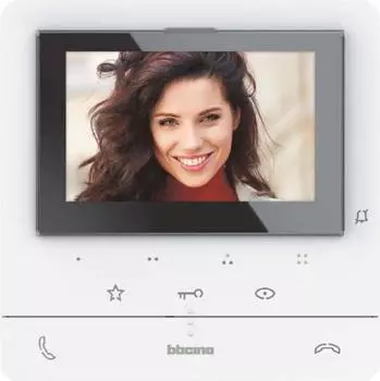 Bticino Video-Innenstelle Classe 100 V16E mit Farb-LCD-Monitor, Induktionsschleife für Hörgeräte, weiß (344922)
