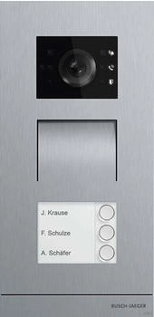 Busch-Jaeger Au&szlig;enstation Video 3-fach, Busch-Welcome IP, platin/edelstahl (H81381P3-S-03)