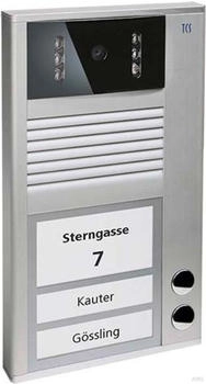 TCS Video Außenstation AVC mit 2 Klingeltasten silber Aufputz (AVC11020-0010)