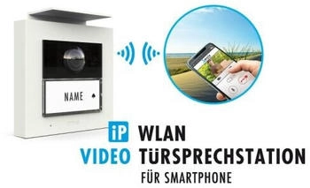 M-E Modern Electronics M-E VS-21-W iP WLAN/LAN Video Türsprechstation RFID ALU 1-Fam.-Haus (AP) weiß (41364)