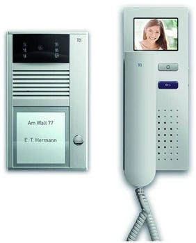 TCS PVC2420-0010 video:pack AP V2D für 2 Wohneinheiten mit Außenstation AVC 2 Klingeltasten + 2x Video Türtelefon IVH4222 + Steuergerät NVV1000