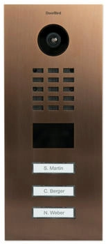 DoorBird D2103V IP- LAN Au&szlig;eneinheit Edelstahl V2A (geb&uuml;rstet) Bronze-Optik (423870741)