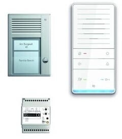 TCS PAAF011/001 audio:pack Aufputz für 1 Wohneinheit mit Außenstation PAK 1 Klingeltaste + 1 x Freisprecher ISW5031 + Steuergerät BVS20