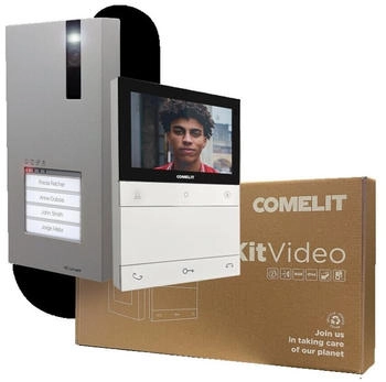 Comelit LS9431V Einfamilienhauskit Quadra 1-4 WE Monitor Logos HF SB2