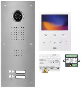 Grothe Video-T&uuml;rsprechanlage Set 1WE 2Voice mit Memory, wei&szlig; (89381)