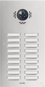 ELCOM TVM-18/2 ESTA Unterputz-T&uuml;rstation Kamera-T&uuml;rlautsprecher Edelstahl matt (5118181BTC)