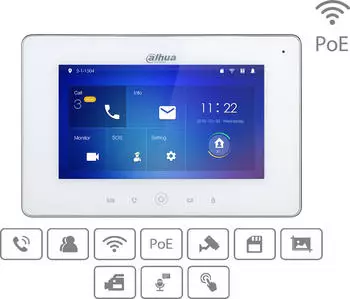 Dahua VTH5221DW-S2 Innenmonitor 7" Touchscreen Wi-Fi PoE (VTH5221DW-S2)