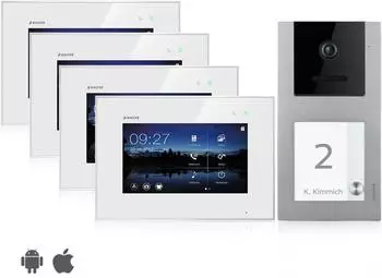 Balter EVO Video-T&uuml;rsprechanlage Aufputz 4 Monitore 7" Touchscreen (EVO-AP-1FAM-4M)