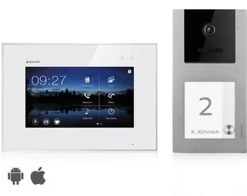 Balter EVO Video-T&uuml;rsprechanlage Aufputz, 7"-Touchscreen, WLAN, RFID, 1 Monitor (EVO-AP-1FAM-1M-WIFI)