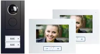 M-E Modern Electronics Vistus VD-ALU-6720-A Video-Türsprechanlage 7" 2-Familienhaus anthrazit (41177)