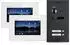 Balter EVO Video-Türsprechanlage Zweifamilienhaus, 2x 7-Zoll-Touchscreen, 150° Weitwinkel (EVO-BLACK-2FAM-2M)