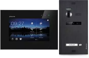 Balter EVO Video-Türsprechanlage Touchscreen 7" 2-Draht Bus, schwarz (EVO-BL-1FAM-1M)