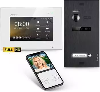 Balter EVO HD Video-Türsprechanlage 1 Familienhaus, 7" Monitor Full HD, 2-Draht, WLAN, App