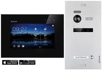 Balter EVO Video-Türsprechanlage 7" Touchscreen, 2-Draht, WLAN, silber-schwarz (EVO-SL-BL-1FAM-1M-WIFI)