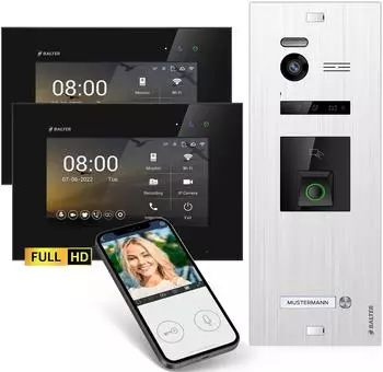 Balter EVO HD Video-Türsprechanlage Fingerprint, RFID, App, 2x 7