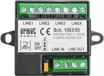Urmet Video-Verteiler 4 Nutzer 2Voice (1083/55)