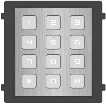Hikvision DS-KD-KP/S Tastaturmodul f&uuml;r modulare Gegensprechanlage, Edelstahl (DS-KD-KP/S)