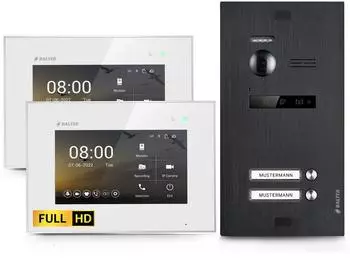 Balter EVO-HD Video-Türsprechanlage 2-Familienhaus, 2x 7" Monitor, Full HD, App