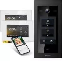 HD Video T&uuml;rsprechanlage mit Touchscreen und RFID f&uuml;r 2 Familienhaus, 2x...