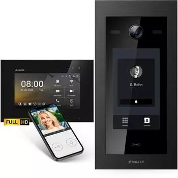Balter EVO-HD Touch Video-Türsprechanlage 7" Full HD, schwarz, RFID (EVO-HD-BLACK-TOUCH-7-1M-BL-1WIFI)