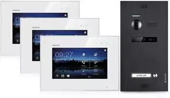Balter EVO Video-T&uuml;rsprechanlage 1-Familienhaus 3x 7" Touchscreen, schwarz (EVO-BLACK-1FAM-3M)