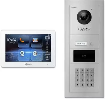 Goliath IP Video-Türsprechanlage 7-Zoll, Zahlencode, RFID, silber (GL-IPH155)